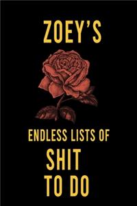 Zoey's Endless Lists of Shit to do