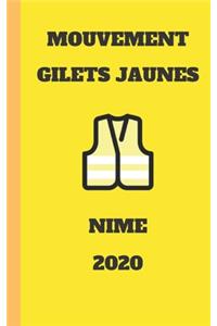 carnet ligné gilet jaunes 2020 Nime mouvement du peuple un carnet de note gilets jaunes mémento, livret, agenda, répertoire, cahier, calepin