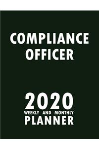 Compliance Officer 2020 Weekly and Monthly Planner