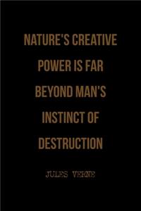 Nature's Creative Power Is Far Beyond Man's Instinct Of Destruction