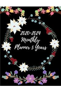 2020-2024 Monthly Planner 5 Years