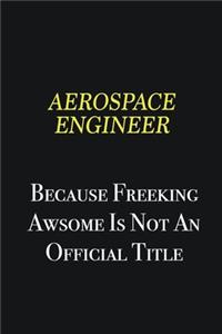 aerospace engineer because freeking awsome is not an official title