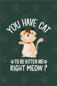 You Have Cat to Be Kitten Me Right Meow