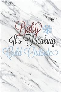 Baby It's Freaking Cold Outside: Christmas Gift Journal / Notebook / Diary - Great Present