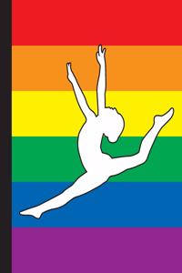 Gymnastics Rainbow Flag - College Ruled Lined Composition Book