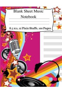 Blank Sheet Music Notebook