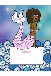 Sunset Mermaid Composition notebook