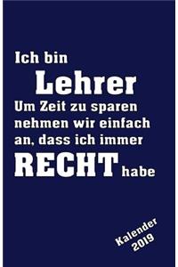 Ich Bin Lehrer! Kalender 2019