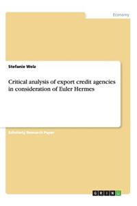 Critical analysis of export credit agencies in consideration of Euler Hermes