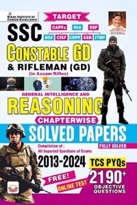SSC Constable GD Reasoning Chapterwise Solved Papers TCS PYQs 2190+ Objective Questions (English Medium) (5086)