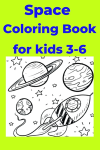 Space Coloring Book for kids 3-6