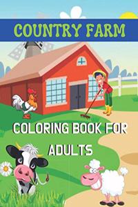 Country Farm Coloring Book for adults