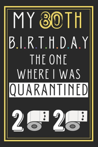 My 80th Birthday The One Where I Was Quarantined 2020: 80 Years Old 80th Birthday Notebook Gift Ideas for Daughters, Son, Father and Mother (120 Pages, Lined, 6 x 9)