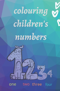 colouring children's numbers