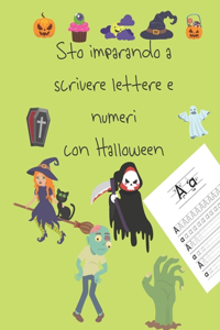 Sto imparando a scrivere lettere e numeri con Halloween