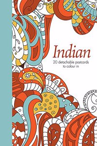 Indian: 20 detachable postcards to colour in