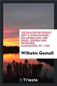 Die Realien Bei Horaz. Heft 2