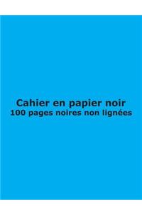 Cahier en papier noir - 100 pages non lignées