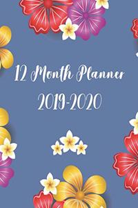 12 Month Planner 2019-2020