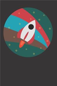 Rocket Ship Space Travel Notebook Journal