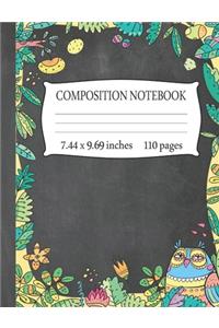 Composition Notebook 7.44 x 9.69 Inches 110 pages