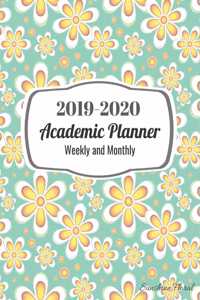 2019-2020 Academic Planner Weekly and Monthly Sunshine Floral