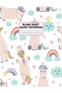 Blank Sheet Music Notebook