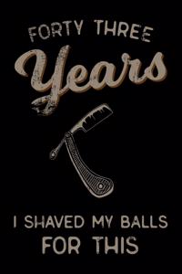 forty three Years I Shaved My Balls For This