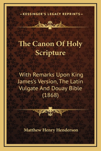 Canon Of Holy Scripture