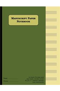 Manuscript Paper Notebook