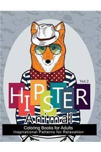 Hipster Animal Coloring Book For Adults