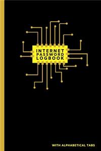 Internet Password Logbook with Alphabetical Tabs