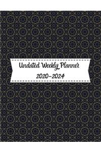 Undated Weekly Planner 2020-2024
