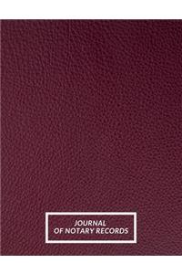 Journal of Notary Records