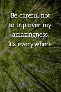 Be careful not to trip over my amazingness. It's everywhere. Notebook