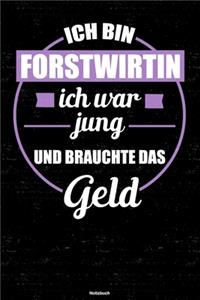 Ich bin Forstwirtin ich war jung und brauchte das Geld Notizbuch