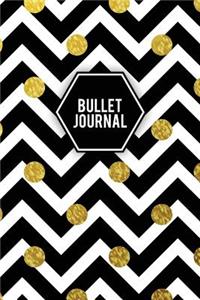 Bullet Journal: Gorgeous Gold Trendy Bullet Journal - 120-Page 1/2 Inch Dot Grid Pretty Gold Notebook - 6 X 9 Perfect Bound Softcover