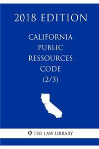 California Public Ressources Code (2/3) (2018 Edition)
