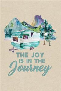 Journey Blue Caravan Trailer Camping & Hiking Journal, Blank Sketch Paper