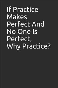 If Practice Makes Perfect and No One Is Perfect, Why Practice?