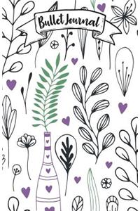 Bullet Journal: Plant Pattern: Notebook Bullet Journal Dotted Grid, 100 Pages (5.5 X 8.5)