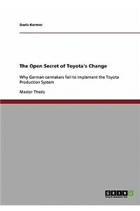 Open Secret of Toyota's Change