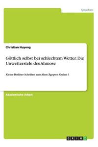 Göttlich selbst bei schlechtem Wetter. Die Unwetterstele des Ahmose
