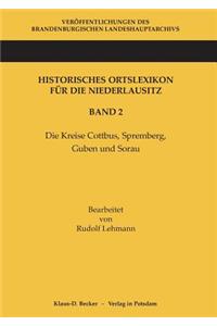 Historisches Ortslexikon Für Die Niederlausitz, Band 2