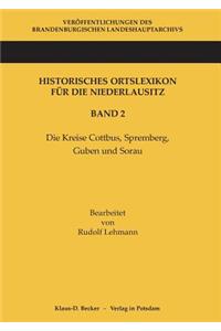 Historisches Ortslexikon Für Die Niederlausitz, Band 2