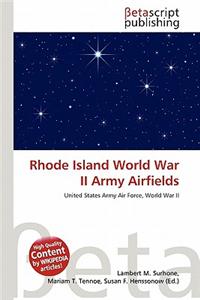 Rhode Island World War II Army Airfields