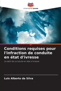 Conditions requises pour l'infraction de conduite en état d'ivresse