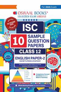 Oswaal ISC | 10 Sample Question Papers | Class 12 | English-2 (For 2025 Exam)