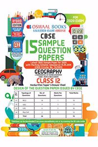 Oswaal CBSE Sample Question Papers for Class 12 Geography Book (For March 2020 Exam)
