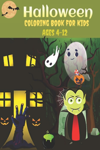 Halloween Coloring Book for Kids Ages 4-12